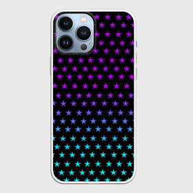 Чехол для iPhone 13 Pro Max с принтом НЕОНОВЫЕ ЗВЁЗДЫ | NEON STARS в городе Новоалтайск,  |  | Тематика изображения на принте: abstraction | geometry | hexagon | neon | paints | stripes | texture | triangle | абстракция | брызги | геометрия | краски | неон | неоновый | соты | текстура