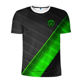 Мужская футболка 3D спортивная с принтом FC Borussia в городе Новоалтайск, 100% полиэстер с улучшенными характеристиками | приталенный силуэт, круглая горловина, широкие плечи, сужается к линии бедра | football | sancho dortmund | бавария | боруссия | дортмунд | лига чемпионов | псж | футбол | холанд | эрлинг холанд