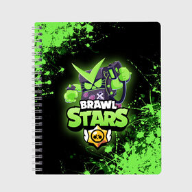 Тетрадь с принтом BRAWL STARS VIRUS 8 BIT в городе Новоалтайск, 100% бумага | 48 листов, плотность листов — 60 г/м2, плотность картонной обложки — 250 г/м2. Листы скреплены сбоку удобной пружинной спиралью. Уголки страниц и обложки скругленные. Цвет линий — светло-серый
 | 8 bit | bibi | brawl stars | crow | el brown | leon | leon shark | max | mecha | mecha crow | mr.p | sally leon | shark | virus 8 bit | werewolf | берли | биби | бравл старс | ворон | леон | макс | оборотень
