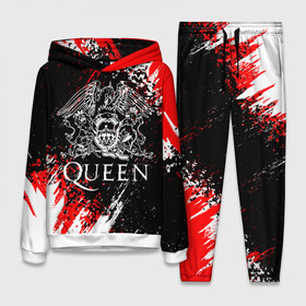 Женский костюм 3D (с толстовкой) с принтом QUEEN. в городе Новоалтайск,  |  | Тематика изображения на принте: queen | квин | мистер робот | музыка | рами малек | рок | фредди меркьюри