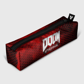 Пенал 3D с принтом DOOM: ETERNAL. в городе Новоалтайск, 100% полиэстер | плотная ткань, застежка на молнии | doom | doom eternal | game | дум | игра