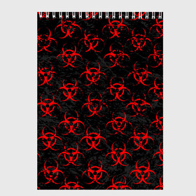 Скетчбук с принтом RED BIOHAZARD в городе Новоалтайск, 100% бумага
 | 48 листов, плотность листов — 100 г/м2, плотность картонной обложки — 250 г/м2. Листы скреплены сверху удобной пружинной спиралью | biohazard | covid 19 | mask | ncov | virus | биохазард | вирус | китай | коронавирус | маска | медицина | медицинская маска | нков | эпидемия