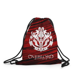Рюкзак-мешок 3D с принтом OVERLORD. в городе Новоалтайск, 100% полиэстер | плотность ткани — 200 г/м2, размер — 35 х 45 см; лямки — толстые шнурки, застежка на шнуровке, без карманов и подкладки | Тематика изображения на принте: overlord | айнз | аниме | оверлорд