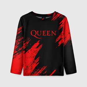 Детский лонгслив 3D с принтом QUEEN. в городе Новоалтайск, 100% полиэстер | длинные рукава, круглый вырез горловины, полуприлегающий силуэт
 | queen | квин | мистер робот | музыка | рами малек | рок | фредди меркьюри
