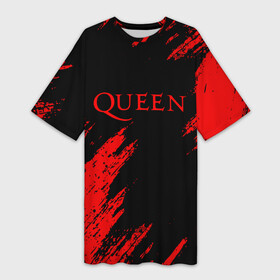 Платье-футболка 3D с принтом QUEEN. в городе Новоалтайск,  |  | queen | квин | мистер робот | музыка | рами малек | рок | фредди меркьюри