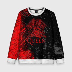 Детский свитшот 3D с принтом QUEEN. в городе Новоалтайск, 100% полиэстер | свободная посадка, прямой крой, мягкая тканевая резинка на рукавах и понизу свитшота | queen | квин | мистер робот | музыка | рами малек | рок | фредди меркьюри