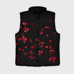 Женский жилет утепленный 3D с принтом Красная сакура в городе Новоалтайск,  |  | вирус | защита | коронавирус | красный | маска | пандемия | сакура | цветки | цветок | эпидемия