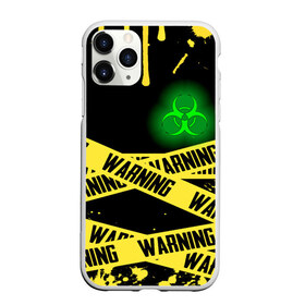 Чехол для iPhone 11 Pro Max матовый с принтом Warning в городе Новоалтайск, Силикон |  | Тематика изображения на принте: biohazard | covid 19 | resident evil | warning | биологическая угроза | вирус | заражение | карантин | коронавирус | опасно | опасность | резидент ивл | эпидемия | яд