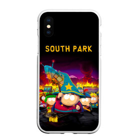 Чехол для iPhone XS Max матовый с принтом Южный Парк в городе Новоалтайск, Силикон | Область печати: задняя сторона чехла, без боковых панелей | south park | sp | батерс | баттерс | гарисон | енот | кайл  брофловски | картман | кеннет | кенни | маки | макки | маккормик | марш | мистер | мистерион | мультфильм | полотенчик | ренди | саус парк | сауспарк