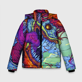 Зимняя куртка для мальчиков 3D с принтом HYPERBEAST в городе Новоалтайск, ткань верха — 100% полиэстер; подклад — 100% полиэстер, утеплитель — 100% полиэстер | длина ниже бедра, удлиненная спинка, воротник стойка и отстегивающийся капюшон. Есть боковые карманы с листочкой на кнопках, утяжки по низу изделия и внутренний карман на молнии. 

Предусмотрены светоотражающий принт на спинке, радужный светоотражающий элемент на пуллере молнии и на резинке для утяжки | abstraction | geometry | hexagon | hyperbeast | neon | paints | stripes | texture | triangle | абстракция | брызги | геометрия | краски | неон | неоновый | соты | текстура