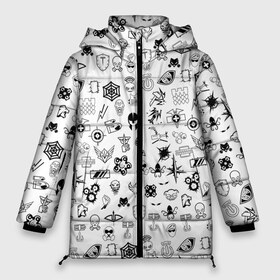 Женская зимняя куртка 3D с принтом RAINBOW SIX SIEGE в городе Новоалтайск, верх — 100% полиэстер; подкладка — 100% полиэстер; утеплитель — 100% полиэстер | длина ниже бедра, силуэт Оверсайз. Есть воротник-стойка, отстегивающийся капюшон и ветрозащитная планка. 

Боковые карманы с листочкой на кнопках и внутренний карман на молнии | caveira | dokkaebi | ela | mute | outbreak | r6s | rainbow | rainbow six siege | tom clancys | радуга 6 осада | том клэнси