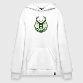 Худи SuperOversize хлопок с принтом Milwaukee Bucks (1) в городе Новоалтайск, 70% хлопок, 30% полиэстер, мягкий начес внутри | карман-кенгуру, эластичная резинка на манжетах и по нижней кромке, двухслойный капюшон
 | ball | basketball | milwaukee bucks | sport | streetball | баскетбол | милуоки бакс | мяч | нба | спорт | стритбол