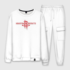 Мужской костюм хлопок с принтом Houston Rockets (1) в городе Новоалтайск, 100% хлопок | на свитшоте круглая горловина, мягкая резинка по низу. Брюки заужены к низу, на них два вида карманов: два “обычных” по бокам и два объемных, с клапанами, расположенные ниже линии бедра. Брюки с мягкой трикотажной резинкой на поясе и по низу штанин. В поясе для дополнительного комфорта — широкие завязки | ball | basketball | houston rockets | sport | streetball | баскетбол | мяч | нба | спорт | стритбол | хьюстон рокетс