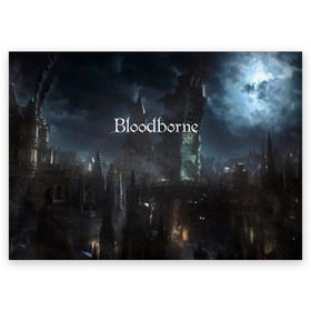 Поздравительная открытка с принтом Bloodborne. в городе Новоалтайск, 100% бумага | плотность бумаги 280 г/м2, матовая, на обратной стороне линовка и место для марки
 | bloodborne | bloodborne 2 | esport | game | playstation | бладборн | игра | киберспорт | киберспортсмен | порождение крови