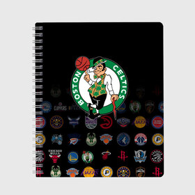 Тетрадь с принтом Boston Celtics (1) в городе Новоалтайск, 100% бумага | 48 листов, плотность листов — 60 г/м2, плотность картонной обложки — 250 г/м2. Листы скреплены сбоку удобной пружинной спиралью. Уголки страниц и обложки скругленные. Цвет линий — светло-серый
 | ball | basketball | boston celtics | sport | streetball | баскетбол | бостон селтикс | мяч | нба | спорт | стритбол