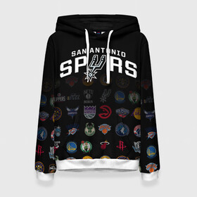 Женская толстовка 3D с принтом San Antonio Spurs (2) в городе Новоалтайск, 100% полиэстер  | двухслойный капюшон со шнурком для регулировки, мягкие манжеты на рукавах и по низу толстовки, спереди карман-кенгуру с мягким внутренним слоем. | ball | basketball | sport | spurs | streetball | баскетбол | мяч | нба | спёрс | спорт | стритбол