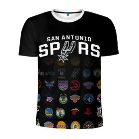 Мужская футболка 3D спортивная с принтом San Antonio Spurs (2) в городе Новоалтайск, 100% полиэстер с улучшенными характеристиками | приталенный силуэт, круглая горловина, широкие плечи, сужается к линии бедра | ball | basketball | sport | spurs | streetball | баскетбол | мяч | нба | спёрс | спорт | стритбол