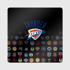 Магнит виниловый Квадрат с принтом Oklahoma City Thunder (2) в городе Новоалтайск, полимерный материал с магнитным слоем | размер 9*9 см, закругленные углы | ball | basketball | sport | streetball | thunder | баскетбол | мяч | нба | спорт | стритбол | тандер