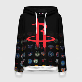 Женская толстовка 3D с принтом Houston Rockets (2) в городе Новоалтайск, 100% полиэстер  | двухслойный капюшон со шнурком для регулировки, мягкие манжеты на рукавах и по низу толстовки, спереди карман-кенгуру с мягким внутренним слоем. | ball | basketball | houston rockets | sport | streetball | баскетбол | мяч | нба | спорт | стритбол | хьюстон рокетс