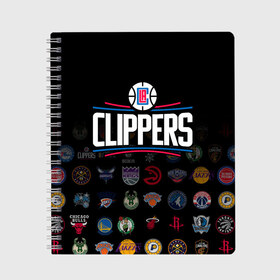 Тетрадь с принтом Los Angeles Clippers (2) в городе Новоалтайск, 100% бумага | 48 листов, плотность листов — 60 г/м2, плотность картонной обложки — 250 г/м2. Листы скреплены сбоку удобной пружинной спиралью. Уголки страниц и обложки скругленные. Цвет линий — светло-серый
 | ball | basketball | clippers | sport | streetball | баскетбол | клипперс | мяч | нба | спорт | стритбол