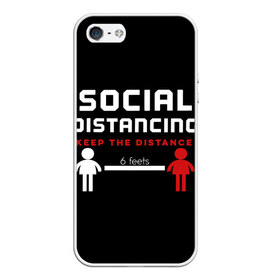 Чехол для iPhone 5/5S матовый с принтом SOCIAL DISTANCING в городе Новоалтайск, Силикон | Область печати: задняя сторона чехла, без боковых панелей | 2019 | biohazard | china | coronavirus | covid 19 | inc | medicine | ncov | ncov19 | ncov2019 | plague | survivor | virus | warning | вирус | китай | коронавирус | медик | медицина