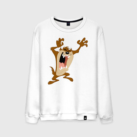 Мужской свитшот хлопок с принтом Таз в городе Новоалтайск, 100% хлопок |  | looney tunes | tasmanian devil | taz | vdzabma | луни тюнз | таз | тасманский дьявол