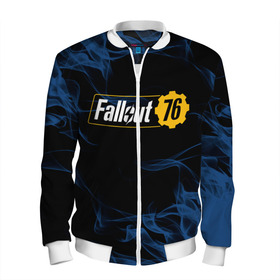 Мужской бомбер 3D с принтом FALLOUT_76. в городе Новоалтайск, 100% полиэстер | застегивается на молнию, по бокам два кармана без застежек, по низу бомбера и на воротнике - эластичная резинка | 101 | 111 | 13 | 76 | atom cats | bethesda | brotherhood of steel | fallout | nuka cola | tunnel snakes | vault | war | братство стали | война | убежище | фолаут | фоллаут | ядер кола