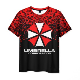 Мужская футболка 3D с принтом Umbrella Corporation. в городе Новоалтайск, 100% полиэфир | прямой крой, круглый вырез горловины, длина до линии бедер | resident evil | umbrella corporation | амбрелла | амбрелла корпорейшн | вирус | вымышленная военная и фармацевтическая корпорация | игра | умбрелла