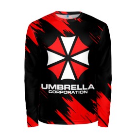 Мужской лонгслив 3D с принтом Umbrella Corporation. в городе Новоалтайск, 100% полиэстер | длинные рукава, круглый вырез горловины, полуприлегающий силуэт | resident evil | umbrella corporation | амбрелла | амбрелла корпорейшн | вирус | вымышленная военная и фармацевтическая корпорация | игра | умбрелла