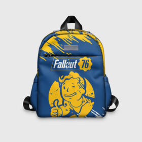 Детский рюкзак 3D с принтом FALLOUT_76. в городе Новоалтайск, 100% полиэстер | лямки с регулируемой длиной, сверху петелька, чтобы рюкзак можно было повесить на вешалку. Основное отделение закрывается на молнию, как и внешний карман. Внутри дополнительный карман. По бокам два дополнительных кармашка | 101 | 111 | 13 | 76 | atom cats | bethesda | brotherhood of steel | fallout | nuka cola | tunnel snakes | vault | war | братство стали | война | убежище | фолаут | фоллаут | ядер кола