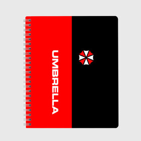 Тетрадь с принтом Umbrella Corporation в городе Новоалтайск, 100% бумага | 48 листов, плотность листов — 60 г/м2, плотность картонной обложки — 250 г/м2. Листы скреплены сбоку удобной пружинной спиралью. Уголки страниц и обложки скругленные. Цвет линий — светло-серый
 | resident evil | umbrella corporation | амбрелла | амбрелла корпорейшн | вирус | вымышленная военная и фармацевтическая корпорация | игра | умбрелла
