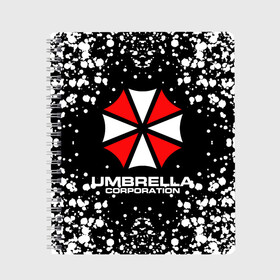 Тетрадь с принтом Umbrella Corporation в городе Новоалтайск, 100% бумага | 48 листов, плотность листов — 60 г/м2, плотность картонной обложки — 250 г/м2. Листы скреплены сбоку удобной пружинной спиралью. Уголки страниц и обложки скругленные. Цвет линий — светло-серый
 | resident evil | umbrella corporation | амбрелла | амбрелла корпорейшн | вирус | вымышленная военная и фармацевтическая корпорация | игра | умбрелла