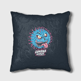 Подушка 3D с принтом corona virus monster в городе Новоалтайск, наволочка – 100% полиэстер, наполнитель – холлофайбер (легкий наполнитель, не вызывает аллергию). | состоит из подушки и наволочки. Наволочка на молнии, легко снимается для стирки | 19 | 19. повязка | bacteria | corona | covid | monster | virus | анти | бактерия | вирус | ковид | корона | короно | маска | медицинская | монстер | монстр | рожица