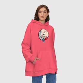 Худи SuperOversize хлопок с принтом Porky Pig в городе Новоалтайск, 70% хлопок, 30% полиэстер, мягкий начес внутри | карман-кенгуру, эластичная резинка на манжетах и по нижней кромке, двухслойный капюшон
 | looney tunes | porky pig | vdzabma | луни тюнз | порки пиг | поросенок порки