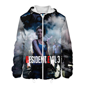 Мужская куртка 3D с принтом RESIDENT EVIL 3. в городе Новоалтайск, ткань верха — 100% полиэстер, подклад — флис | прямой крой, подол и капюшон оформлены резинкой с фиксаторами, два кармана без застежек по бокам, один большой потайной карман на груди. Карман на груди застегивается на липучку | ada wong | biohazard | leon | nemesis | project resistance | raccoon city | re2 | resident evil 3 | rpd | stars | umbrella | ада вонг | амбрелла | немесис | ужасы