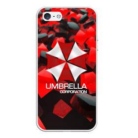 Чехол для iPhone 5/5S матовый с принтом Umbrella Corp в городе Новоалтайск, Силикон | Область печати: задняя сторона чехла, без боковых панелей | biohazard | biohazard 7 | crocodile | fang | game | hand | monster | new umbrella | resident evil | resident evil 7 | umbrella | umbrella corp | umbrella corporation | zombie