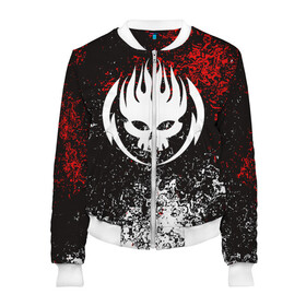 Женский бомбер 3D с принтом THE OFFSPRING в городе Новоалтайск, 100% полиэстер | застегивается на молнию, по бокам два кармана без застежек, мягкие манжеты, по низу бомбера и на воротнике — эластичная резинка | america | offsrping | the offspring | usa | америка | атом уиллард | грег к | декстер холланд | джеймс лилья | нудлс | огонь | офспринг | оффспринг | пит парада | пламя | рон уэлти | сша | череп