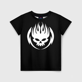 Детская футболка 3D с принтом THE OFFSPRING  в городе Новоалтайск, 100% гипоаллергенный полиэфир | прямой крой, круглый вырез горловины, длина до линии бедер, чуть спущенное плечо, ткань немного тянется | america | offsrping | the offspring | usa | америка | атом уиллард | грег к | декстер холланд | джеймс лилья | нудлс | огонь | офспринг | оффспринг | пит парада | пламя | рон уэлти | сша | череп