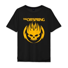 Мужская футболка хлопок Oversize с принтом THE OFFSPRING в городе Новоалтайск, 100% хлопок | свободный крой, круглый ворот, “спинка” длиннее передней части | america | offspring | the offspring | usa | америка | атом уиллард | грег к | декстер холланд | джеймс лилья | нудлс | огонь | офспринг | оффспринг | пит парада | пламя | рон уэлти | сша | череп