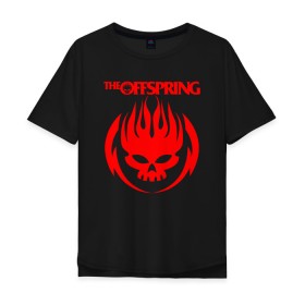Мужская футболка хлопок Oversize с принтом THE OFFSPRING в городе Новоалтайск, 100% хлопок | свободный крой, круглый ворот, “спинка” длиннее передней части | america | offspring | the offspring | usa | америка | атом уиллард | грег к | декстер холланд | джеймс лилья | нудлс | огонь | офспринг | оффспринг | пит парада | пламя | рон уэлти | сша | череп