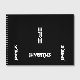 Альбом для рисования с принтом JUVENTUS BLACK WHITE в городе Новоалтайск, 100% бумага
 | матовая бумага, плотность 200 мг. | Тематика изображения на принте: cr7 | cristiano | juve | juventus | ronaldo | детская | для школы | криш | криштано | криштану | мужская | роналдо | роналду | рюкзак | спорт | спортивная | сумка | форма | футбол | школьная | юва | ювентус