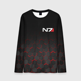 Мужской лонгслив 3D с принтом MASS EFFECT N7 | МАСС ЭФФЕКТ Н7 в городе Новоалтайск, 100% полиэстер | длинные рукава, круглый вырез горловины, полуприлегающий силуэт | bioware | n7 | shepard | броня | жнецы | костюм | масс эффект | н7 | стальная броня | шепард | эффект массы