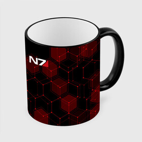 Кружка с полной запечаткой с принтом MASS EFFECT N7 в городе Новоалтайск, керамика | ёмкость 330 мл | bioware | n7 | shepard | броня | жнецы | костюм | масс эффект | н7 | стальная броня | шепард | эффект массы