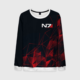 Мужской свитшот 3D с принтом MASS EFFECT N7 в городе Новоалтайск, 100% полиэстер с мягким внутренним слоем | круглый вырез горловины, мягкая резинка на манжетах и поясе, свободная посадка по фигуре | bioware | n7 | shepard | броня | жнецы | костюм | масс эффект | н7 | стальная броня | шепард | эффект массы
