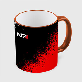 Кружка с полной запечаткой с принтом MASS EFFECT N7 в городе Новоалтайск, керамика | ёмкость 330 мл | Тематика изображения на принте: bioware | n7 | shepard | броня | жнецы | костюм | масс эффект | н7 | стальная броня | шепард | эффект массы