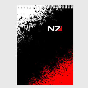 Скетчбук с принтом MASS EFFECT N7 в городе Новоалтайск, 100% бумага
 | 48 листов, плотность листов — 100 г/м2, плотность картонной обложки — 250 г/м2. Листы скреплены сверху удобной пружинной спиралью | Тематика изображения на принте: bioware | n7 | shepard | броня | жнецы | костюм | масс эффект | н7 | стальная броня | шепард | эффект массы