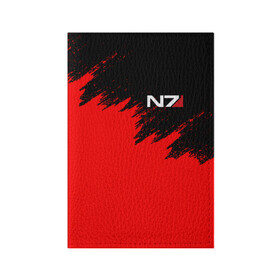 Обложка для паспорта матовая кожа с принтом MASS EFFECT N7 в городе Новоалтайск, натуральная матовая кожа | размер 19,3 х 13,7 см; прозрачные пластиковые крепления | Тематика изображения на принте: bioware | n7 | shepard | броня | жнецы | костюм | масс эффект | н7 | стальная броня | шепард | эффект массы