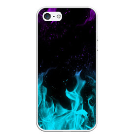 Чехол для iPhone 5/5S матовый с принтом НЕОНОВЫЙ ОГОНЬ NEON FIRE в городе Новоалтайск, Силикон | Область печати: задняя сторона чехла, без боковых панелей | bright | fire | flame | heat | light | neon | wildfire | искры | неон | огненный | огонь | пламя | пожар