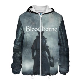 Мужская куртка 3D с принтом Bloodborne. в городе Новоалтайск, ткань верха — 100% полиэстер, подклад — флис | прямой крой, подол и капюшон оформлены резинкой с фиксаторами, два кармана без застежек по бокам, один большой потайной карман на груди. Карман на груди застегивается на липучку | bloodborne | bloodborne 2 | esport | game | playstation | бладборн | игра | киберспорт | киберспортсмен | порождение крови