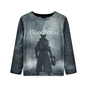Детский лонгслив 3D с принтом Bloodborne. в городе Новоалтайск, 100% полиэстер | длинные рукава, круглый вырез горловины, полуприлегающий силуэт
 | bloodborne | bloodborne 2 | esport | game | playstation | бладборн | игра | киберспорт | киберспортсмен | порождение крови